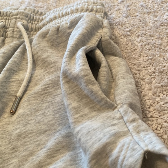 Light Gray H&M Knit Shorts with Drawstring Waist - Picture 2 of 4
